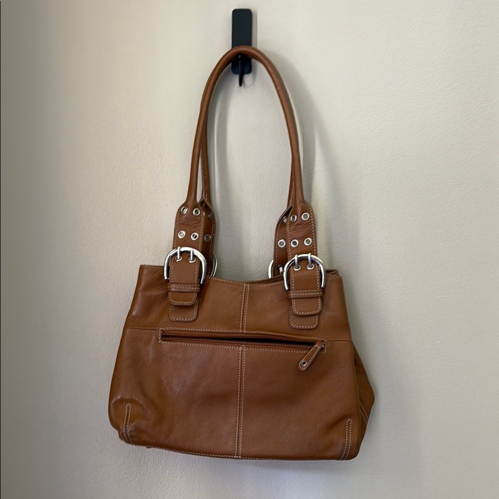 Tignanello Brown Leather Shoulder Bag